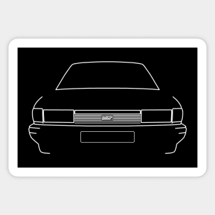 Austin Maestro classic 1980s British saloon car white outline graphic Sticker